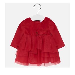 Mayoral Tulle & Velvet Dress, Size 12M